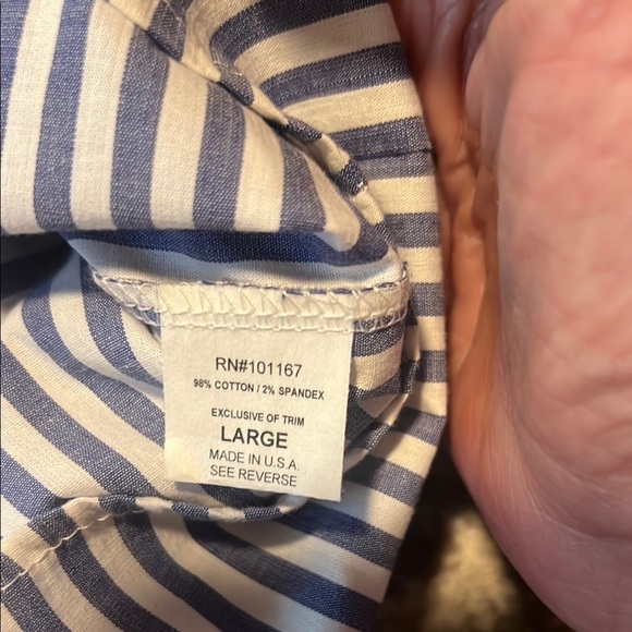 Kim & Cami Blue and White Dress with Embroidered boho. Large - Picture 5 of 5